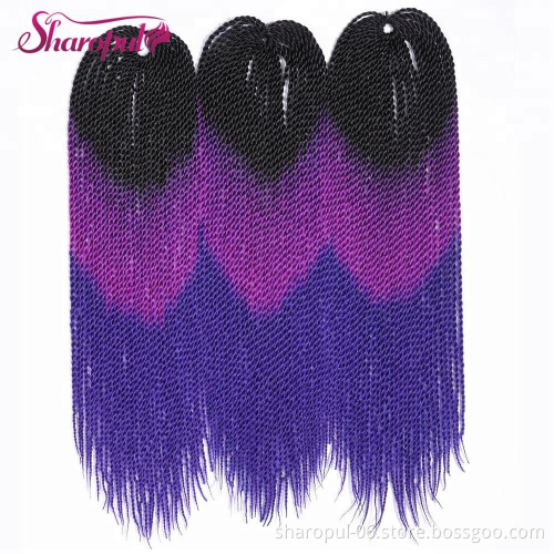 Senegalese Crochet Braids 22inch 30strands Synthetic Mix Ombre Color Twist Braiding Hair Extension 100gram